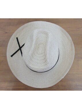 Men Women Straw Panama Hat Fedora Sun Cap Wide 3" Brim Summer Lightweight Beach